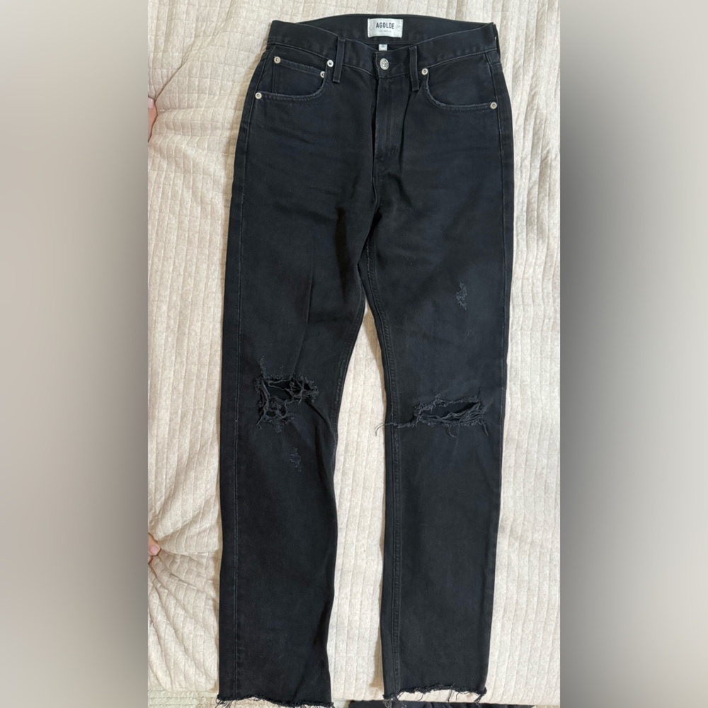 Agolde Cherie High rise Straight leg Black Jeans